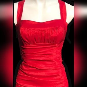 Red Ruched Dress